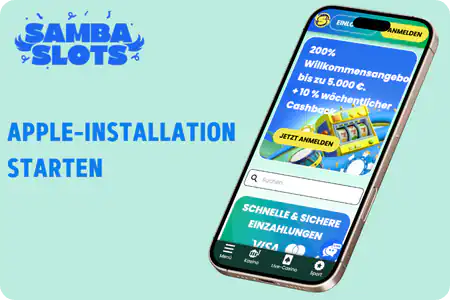 Apple-Installation starten Samba Slots App
