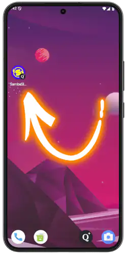 Finde den Bereich Spiele Die App wurde installiert Samba Slots App