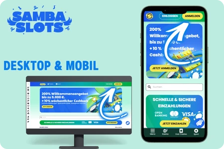 Samba Slots Casino Desktop & Mobil