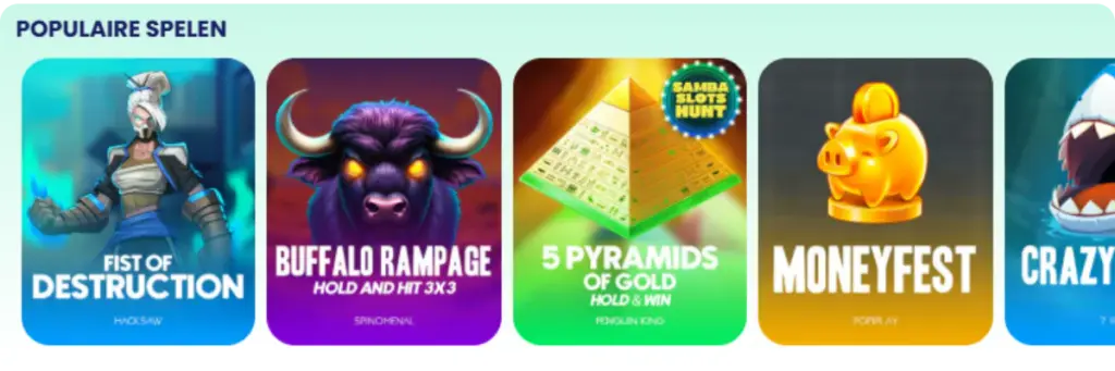 Samba Slots Casino Populaire
