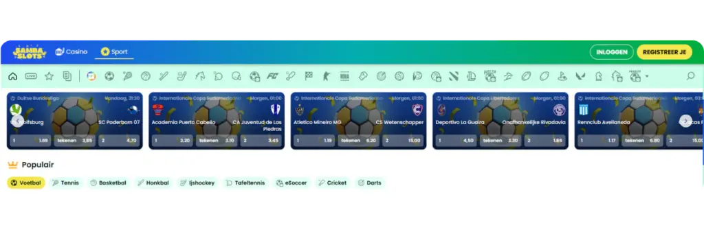 Samba Slots Casino Sportwetten unter einem Konto